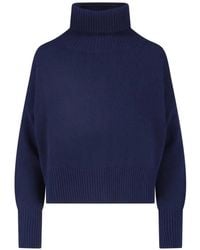 Ma'ry'ya - Roll-Neck Ribbed-Trim Sweater - Lyst