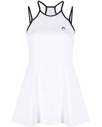 Marine Serre - And Black Moon Logo Organic Cotton Mini Dress - Women's - Organic Cotton/elastane - Lyst