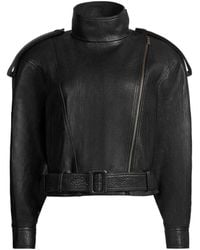 DUCIE - Serpa Grained-Leather Jacket - Lyst