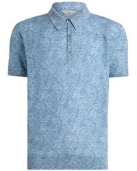 Etro - Polo Shirt With Floral Pattern - Lyst