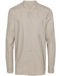 Rick Owens - Overhemd Van Biologisch Katoen Met V-hals - Lyst