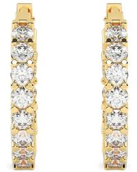 Diamond Essentials - Diamond Hoop Earrings - Lyst