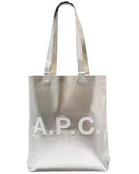 A.P.C. - Sac Cabas Lou À Logo Imprimé - Lyst