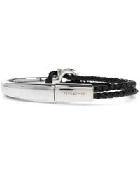 Ferragamo - Gancini Braided-Calf Leather Bracelets - Lyst