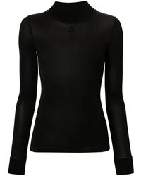 Courreges - Logo-Patch Roll-Neck Top - Lyst