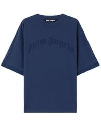 Palm Angels - Embroidered Curved-Logo Double T-Shirt - Lyst