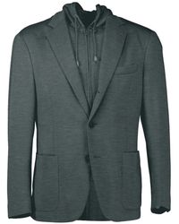 Eleventy - Single-Breasted Hooded Blazer - Lyst