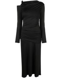 Victoria Beckham - Ruched-detail Midi Dress - Lyst