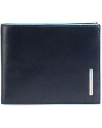 Piquadro - Portafoglio Con Bordo A Contrasto - Lyst