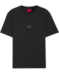 HUGO - Logo-Print Cotton T-Shirt - Lyst