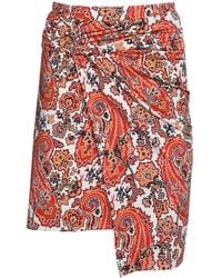 Rabanne - Jupe Froncée À Motif Cachemire - Lyst