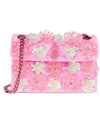Kurt Geiger - Kensington Flower-Embellished Quilted Shoulder Bag - Lyst