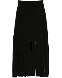 JOSEPH - Lagny Slit-Detail Midi Skirt - Lyst