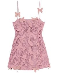 Blumarine - Butterfly-Appliqué Mini Dress - Lyst
