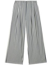B+ AB - Striped Wide-Leg Trousers - Lyst
