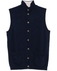 Oliver Lattughi - Button-Fastening Patch-Pocket Vest - Lyst
