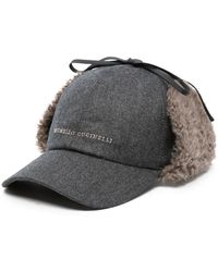 Brunello Cucinelli - Logo-Embroidered Flannel Baseball Cap - Lyst