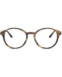 Giorgio Armani - Round Frame Glasses - Lyst