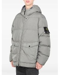 Stone Island - Garment Dyed Crinkle Reps Ny Recycled Nylon Short Parka - Lyst