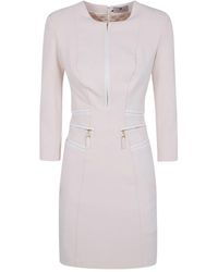 Elisabetta Franchi - Double Crepe Stretch Dress - Lyst
