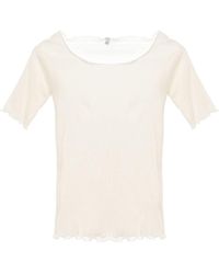 Baserange - Ruffle-trim T-shirt - Lyst