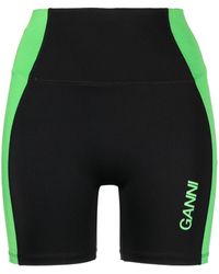 Ganni - Active High-waist Cycling Shorts - Lyst