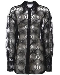 Genny - Sequin-Embellished Floral-Lace Shirt - Lyst