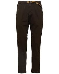 White Sand - Pantalon En Gabardine À Taille Ceinturée - Lyst
