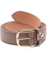 Coccinelle - Metal Loop Leather Buckle Belt - Lyst