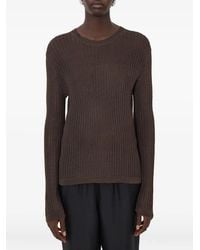 Loulou de Saison - Hedora Ribbed Semi-Sheer Jumper - Lyst
