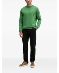 Barbour - Logo-Embroidered Crew-Neck Sweatshirt - Lyst