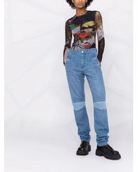 KENZO - ハイライズ ストレートジーンズ - Lyst