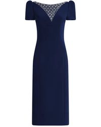 Jenny Packham - Vienna Embellished Puff-Sleeve Midi Dress - Lyst