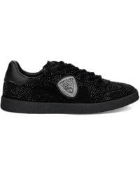 Blauer - Aurora Crystal-Embellished Logo-Patch Sneakers - Lyst