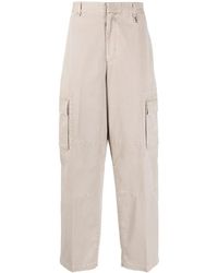 Fendi - Wide-Leg Trousers With Logo Patch - Lyst