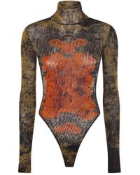Jean Paul Gaultier - Graphic Print Bodysuit - Lyst