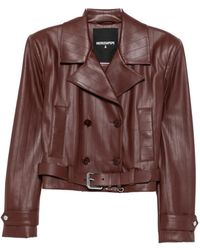 Patrizia Pepe - Belted Double-Breasted Jacket - Lyst