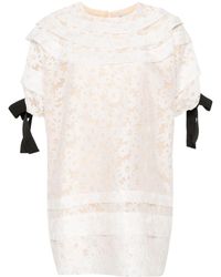 Parlor - Floral-lace Mini Dress - Lyst