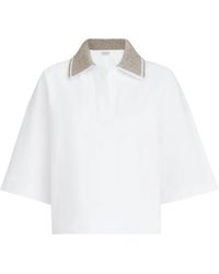 Brunello Cucinelli - Sparkling Knit-Collar T-Shirt - Lyst