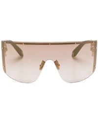Roberto Cavalli - Snake-embellished Shield Sunglasses - Lyst