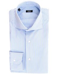 Barba Napoli - Vertical-Stripe Spread-Collar Shirt - Lyst