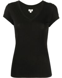 L'Agence - T-Shirt mit V-Ausschnitt - Lyst