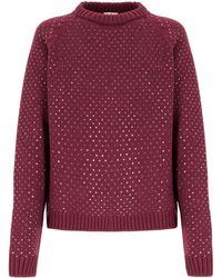 Laneus - Rhinestone-Embellished Sweater - Lyst