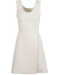 Jil Sander - Abito Corto Smanicato Con Inserti A Contrasto - Lyst