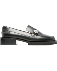 Ganni - Embellished Leather Loafers - Lyst