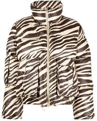 Cynthia Rowley - Zebra-print Puffer Jacket - Lyst