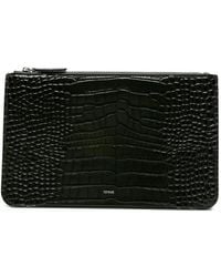 TOTEME - Threefold Croco-Embossed Clutch Bag - Lyst