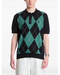 Fred Perry - Argyle Knitted Polo Shirt - Lyst