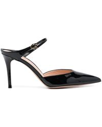 Gianvito Rossi - Ribbon 95mm Patent-leather Mules - Lyst