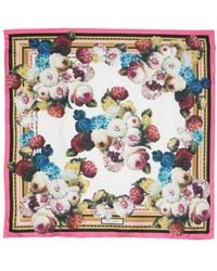 Dolce & Gabbana - Zijden Sjaal Met Bloemenprint - Lyst
